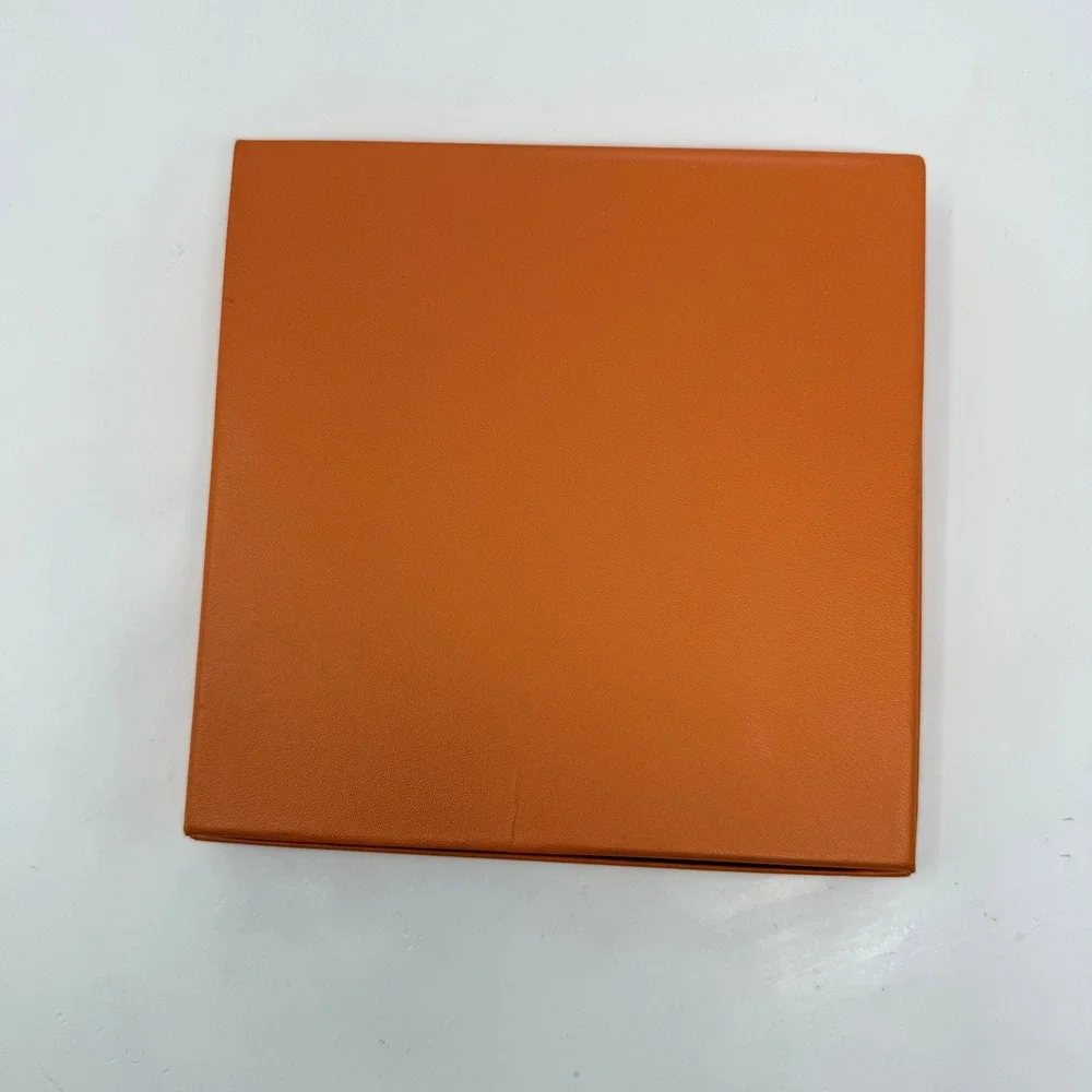 Hermes Carre H 65 Reve de Mecanique Elementaire Orange Cotton Scarf 2019 Box